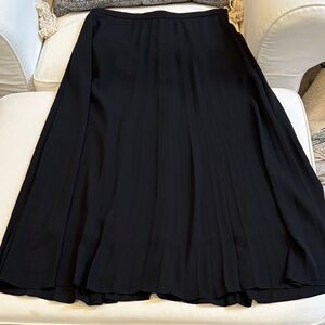 J Crew Elegant Black Pleated Skirt